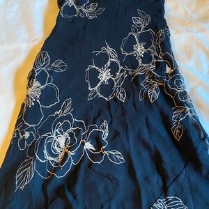 Black and tan flower dress by Shelli Segal S 8